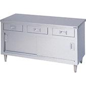 作業台引出引戸付 バックガードなし|引出付調理台|作業機器・板金類 