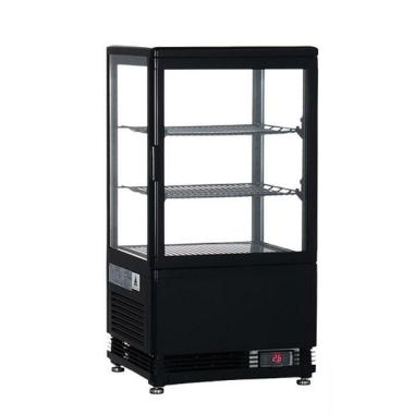 58L テンポス ノンフロン 4面ガラス冷蔵ショーケース  TBSC4-058-BK
